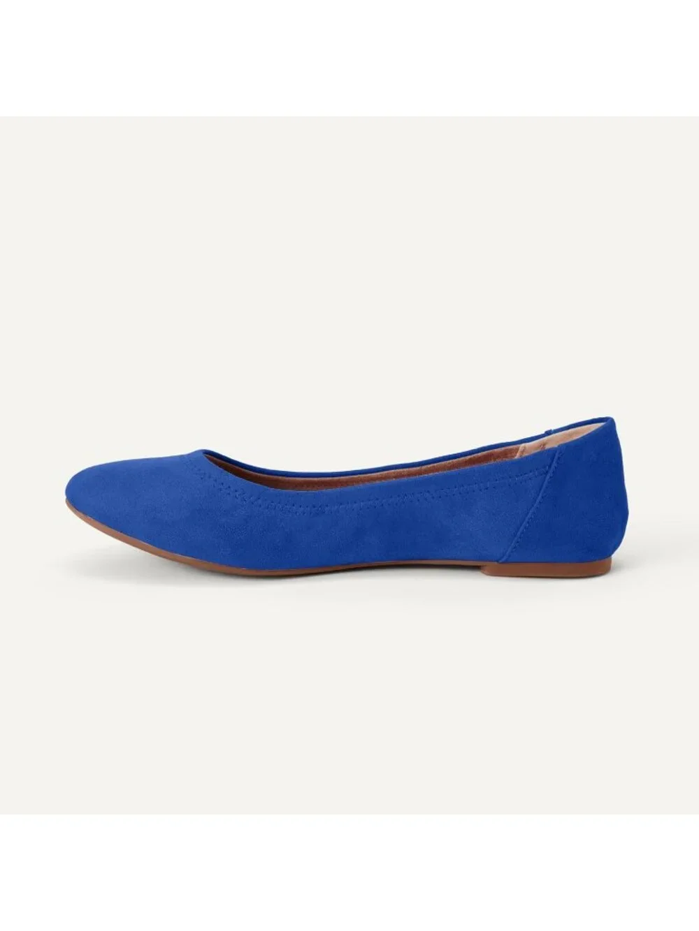 Amazon Essentials Women's Dark Blue Synthetic Comfortable Slip On Ballet Flats